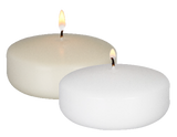 2in  FLOATING CANDLE WHITE 6 PC PKG
