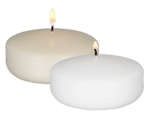 2in  FLOATING CANDLE WHITE 6 PC PKG