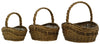 S/3 WILLOW ROPE BASKET SET OF 3PC