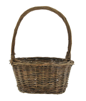 8 ROUND UNPEELED WILLOW BASKET EACH