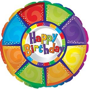 BALLOON HBD COLORFUL PIECES 5PC