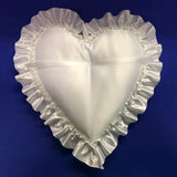 FL SATIN HEART WHITE (10.5X10) 1PC