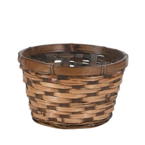 6.5in ROUND RATTAN BAMBOO BASKET