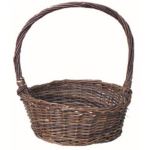 12.5in ROUND RUSTIC WILLOW BASKET