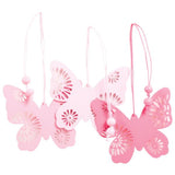 3.5 WOOD BUTTERFLY  PINK EACH