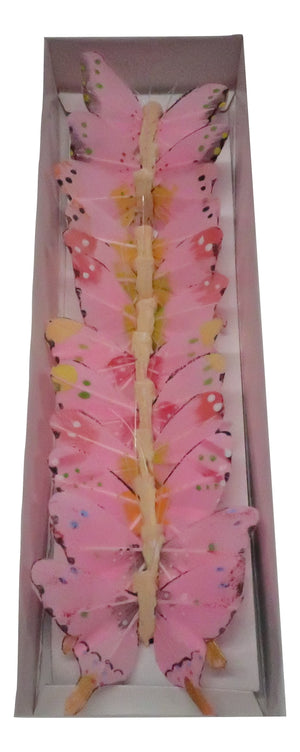 2 BUTTERFLY PINK  12PC