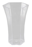 10  POLY ROSE VASE CLEAR  !!! SOLD BY EACH
