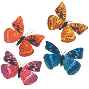 3in PRINTED BUTTERFLY ASST 8PC