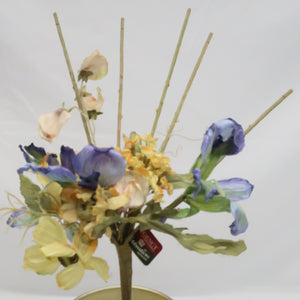 STAND FLORAL BOUQUET HWR YELLOW/BL