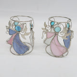 STAINED GLASS ANGEL TEALIGHT 2PC BOX
