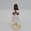 4.5 BLACK PRAYING GIRL  ANGEL  6PC BOX