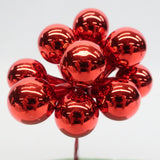 25mm GLASS BALLS RED 12DZ