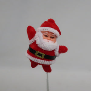 3.25in FLOCKED SANTA PICK