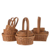 STAINED SPILTWOOD BASKET SET OF 4PC