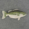 9.5in WOOD FISH WHITE/GREEN EACH