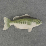 9.5in WOOD FISH WHITE/GREEN EACH